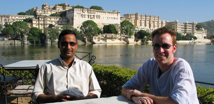 Syham and Mike at Udaipur with Tour Guide & Driver