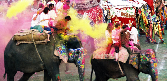 Holi festival of colour with Tour Guide & Driver